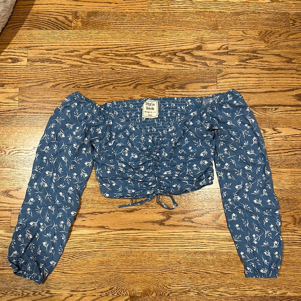 Off the shoulder crop top size small